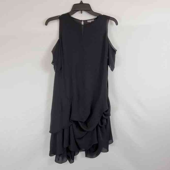 MORGAN LE FAY 100% Silk Black Mini Dress $2300 size Small - Picture 3 of 6